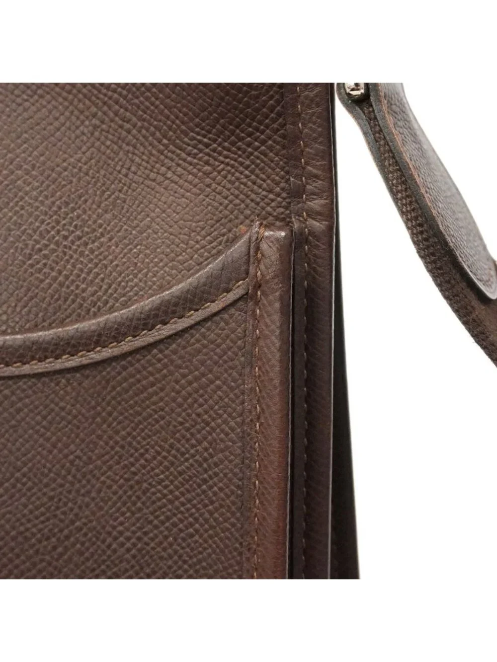 Hermes Shoulder Bag Evelyne Veau Epsom Havana Silver